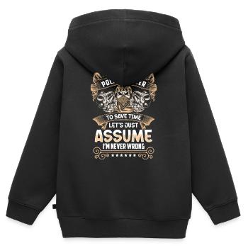 Polizist Dieb Kommissar - Kinder Premium Organic Zip Hoodie - Schwarz - Hinten - AI Model Kid Male (0cm)