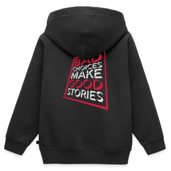 bad decisions great stories - Kids Premium Organic Zip-up Hoodie - black - Back - AI Model Kid Male (0cm)