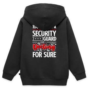 Wachmann Beruf Wachdienst Arbeit - Kinder Premium Organic Zip Hoodie - Schwarz - Hinten - AI Model Kid Male (0cm)