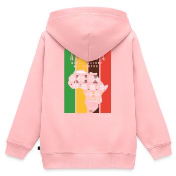 African Black History Month - Kinder Premium Organic Zip Hoodie - Rosa - Hinten - AI Model Kid Female (0cm)