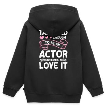 Schauspielerin Probe Theaterstück Oper - Kinder Premium Organic Zip Hoodie - Schwarz - Hinten - AI Model Kid Male (0cm)