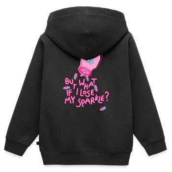what if i lose my sparkle Spruch mental health - Kinder Premium Organic Zip Hoodie - Schwarz - Hinten - AI Model Kid Male (0cm)