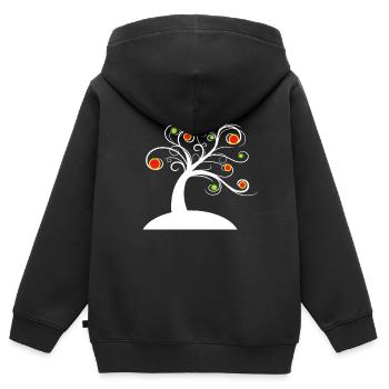 Spring Awakening, Flowering Tree, Nature, Tree - Kids Premium Organic Zip-up Hoodie - black - Back - AI Model Kid Male (0cm)