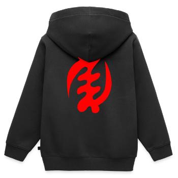 Suprématie de Dieu - Sweat Premium à capuche zippé enfant bio - noir - Dos - AI Model Kid Male (0cm)