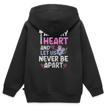 Beziehung Familie - Kinder Premium Organic Zip Hoodie - Schwarz - Hinten - AI Model Kid Male (0cm)