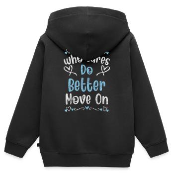 Rebell Lebenseinstellung Motto - Kinder Premium Organic Zip Hoodie - Schwarz - Hinten - AI Model Kid Male (0cm)
