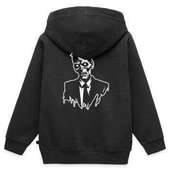 Zombie Untoter Halloween Horror - Kinder Premium Organic Zip Hoodie - Schwarz - Hinten - AI Model Kid Male (0cm)