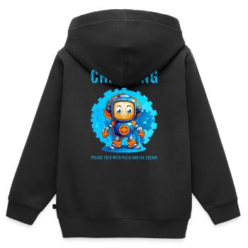 Robot Kid - Kids Premium Organic Zip-up Hoodie - black - Back - AI Model Kid Male (0cm)