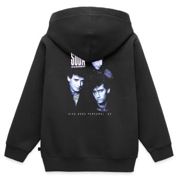 SODA STEREO / Rien de personnel - Sweat Premium à capuche zippé enfant bio - noir - Dos - AI Model Kid Male (0cm)