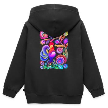 Schweden Schweden Schweden Skandinavien Reisekunst Kunst - Kinder Premium Organic Zip Hoodie - Schwarz - Hinten - AI Model Kid Male (0cm)