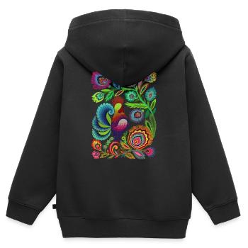Schweden Schweden Schweden Skandinavien Reisekunst Kunst - Kinder Premium Organic Zip Hoodie - Schwarz - Hinten - AI Model Kid Male (0cm)