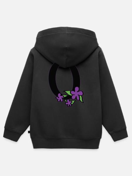 O wie Optimist - Kinder Premium Organic Zip Hoodie - Schwarz
