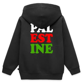 Palestina - Kinder Premium Organic Zip Hoodie - Schwarz - Hinten - AI Model Kid Male (0cm)