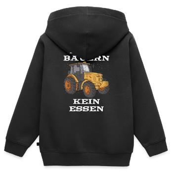 Keine Bauern kein Essen Landwirt Demo - Kinder Premium Organic Zip Hoodie - Schwarz - Hinten - AI Model Kid Male (0cm)