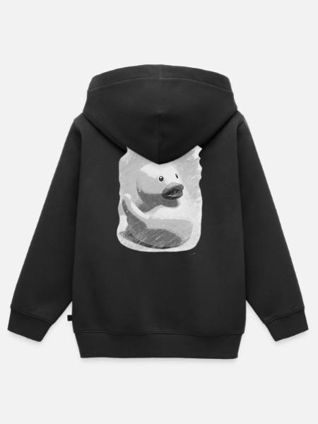 Graue Ente - Kinder Premium Organic Zip Hoodie - Schwarz