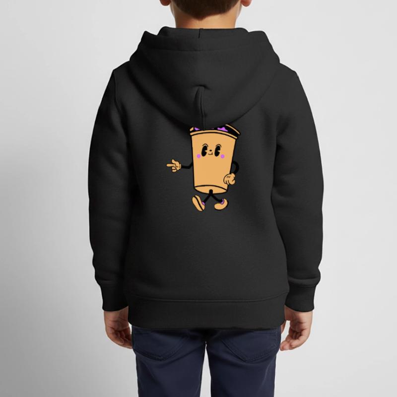 Drink Cartoon Kids Premium Organic Zip-up Hoodie