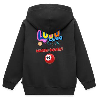Loto - Bingo - 44 - Karakaka - Sweat Premium à capuche zippé enfant bio - noir - Dos - AI Model Kid Male (0cm)