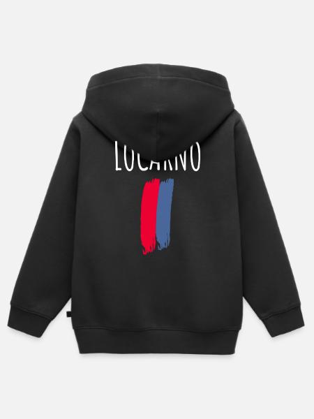 Locarno - Kinder Premium Organic Zip Hoodie - Schwarz