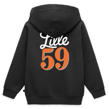 Lille 59 - Sweat Premium à capuche zippé enfant bio - noir - Dos - AI Model Kid Male (0cm)