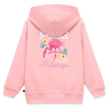 Faites semblant d’être un oiseau rose flamant rose mignon - Sweat Premium à capuche zippé enfant bio - rose - Dos - AI Model Kid Female (0cm)
