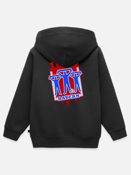 Bayern Football Fans - Kids Premium Organic Zip-up Hoodie - black