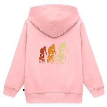 bike bike bike bike bikes cycling club - Kinder Premium Organic Zip Hoodie - Rosa - Hinten - AI Model Kid Female (0cm)