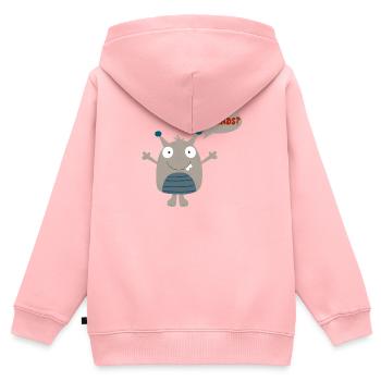 Amis - Sweat Premium à capuche zippé enfant bio - rose - Dos - AI Model Kid Female (0cm)