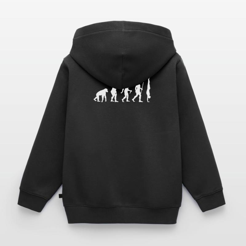 Evolution Handstand - Great Gift Design Idea Sweat Premium à capuche zippé enfant bio