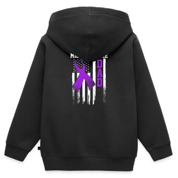 Micro Preemie NICU New Dad Healthy Premature Birth - Kids Premium Organic Zip-up Hoodie - black - Back - AI Model Kid Male (0cm)