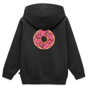 Donut-Streusel Donut-gebratener Teig süßer Snack - Kinder Premium Organic Zip Hoodie - Schwarz - Hinten - AI Model Kid Male (0cm)