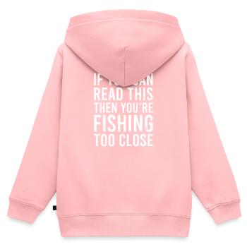 Lustiges Angeln, Retro-Angeln, Angelliebhaber - Kinder Premium Organic Zip Hoodie - Rosa - Hinten - AI Model Kid Female (0cm)