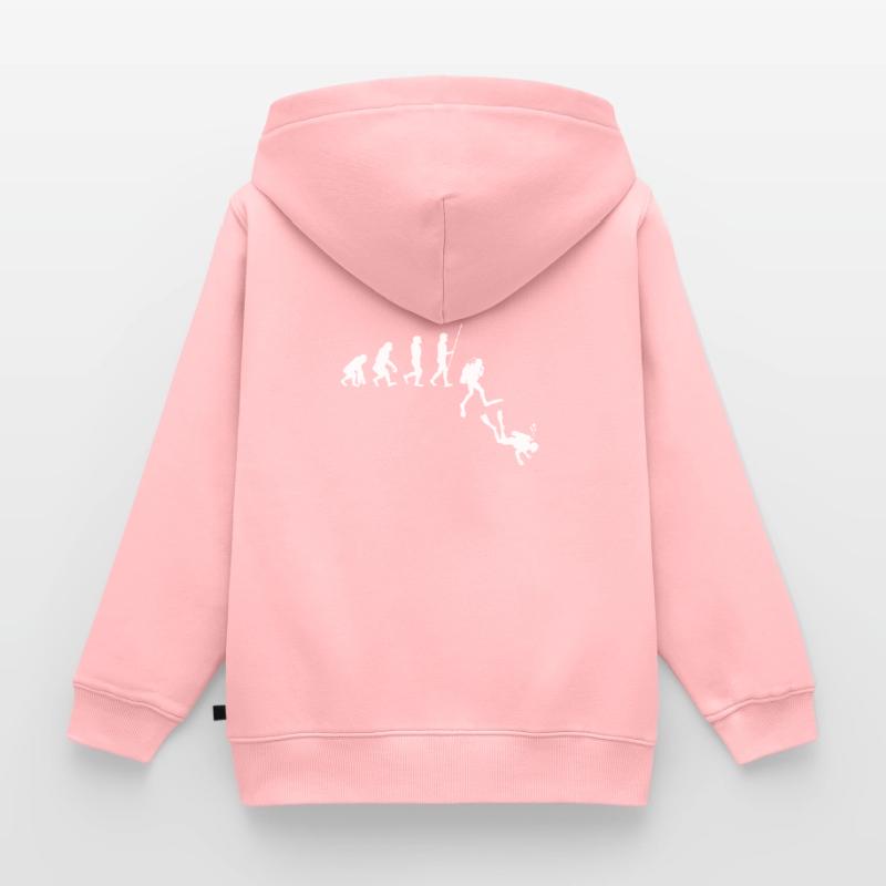 Évolution de la plongée | Évolution Sweat Premium à capuche zippé enfant bio