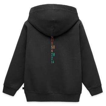 Cadeau de photographe pour l’amateur de photographie Aperture - Sweat Premium à capuche zippé enfant bio - noir - Dos - AI Model Kid Male (0cm)