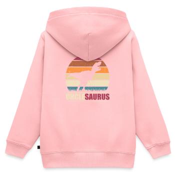 Unclesaurus Rex Dinosaurier T Rex Dino Dinosaurus - Kinder Premium Organic Zip Hoodie - Rosa - Hinten - AI Model Kid Female (0cm)