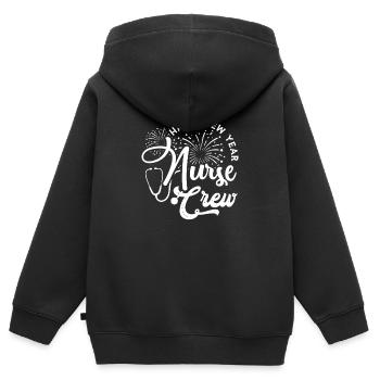 Happy New Year Nurse Crew New Year's Day - Kids Premium Organic Zip-up Hoodie - black - Back - AI Model Kid Male (0cm)