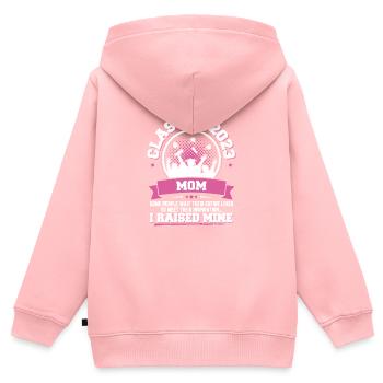 Abschlussgeschenk Stolze Mutter eines Jahrgangs 2023 - Kinder Premium Organic Zip Hoodie - Rosa - Hinten - AI Model Kid Female (0cm)