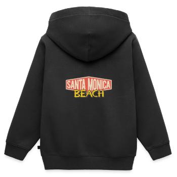 Santa Monica Beach - Sweat Premium à capuche zippé enfant bio - noir - Dos - AI Model Kid Male (0cm)