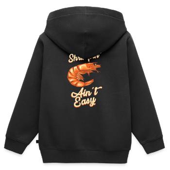 Shrimpin Ain´t Easy Shrimps Meeresfrüchte Gourmet - Kinder Premium Organic Zip Hoodie - Schwarz - Hinten - AI Model Kid Male (0cm)