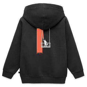 Peintre peintre - Sweat Premium à capuche zippé enfant bio - noir - Dos - AI Model Kid Male (0cm)