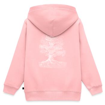 Yggdrasil the World Tree (pour les fonds sombres) - Sweat Premium à capuche zippé enfant bio - rose - Dos - AI Model Kid Female (0cm)