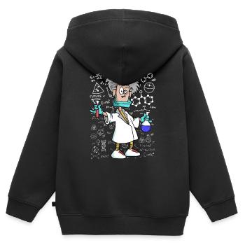 chimie - Sweat Premium à capuche zippé enfant bio - noir - Dos - AI Model Kid Male (0cm)