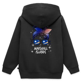 Marshall (Îles) - Sweat Premium à capuche zippé enfant bio - noir - Dos - AI Model Kid Male (0cm)