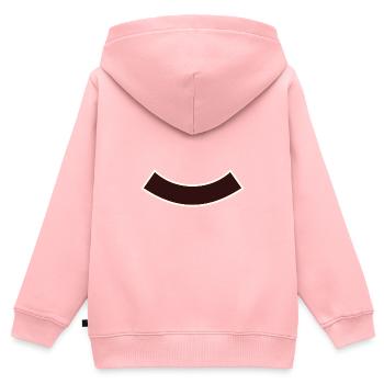 Banner flach unten - Kinder Premium Organic Zip Hoodie - Rosa - Hinten - AI Model Kid Female (0cm)