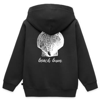 Beach Bum Shell - Mermaid - Kids Premium Organic Zip-up Hoodie - black - Back - AI Model Kid Male (0cm)