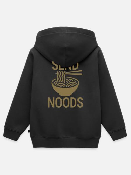 Send noods - Kinder Premium Organic Zip Hoodie - Schwarz