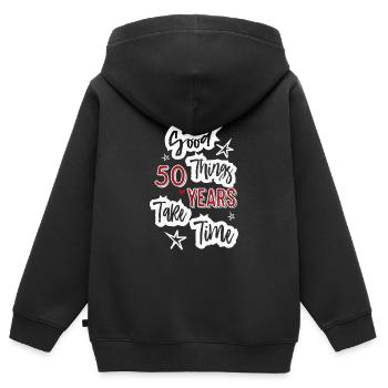 Jubiläum 50 Jahre 1970 Geburtstag 50.geburtstag - Kinder Premium Organic Zip Hoodie - Schwarz - Hinten - AI Model Kid Male (0cm)