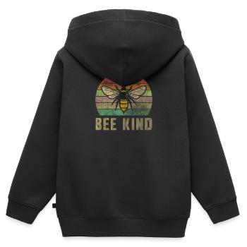 Bee child beekeeper bees bee friend bee lover - Kids Premium Organic Zip-up Hoodie - black - Back - AI Model Kid Male (0cm)