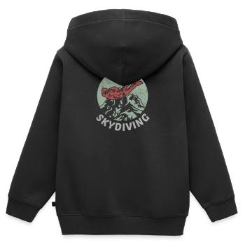 Skydiving Skydiver Fallschirmspringer Flugsport - Kinder Premium Organic Zip Hoodie - Schwarz - Hinten - AI Model Kid Male (0cm)