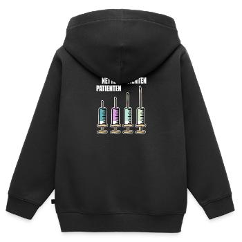 Spritzen Nette Patienten Böse Patienten Geschenk - Kinder Premium Organic Zip Hoodie - Schwarz - Hinten - AI Model Kid Male (0cm)