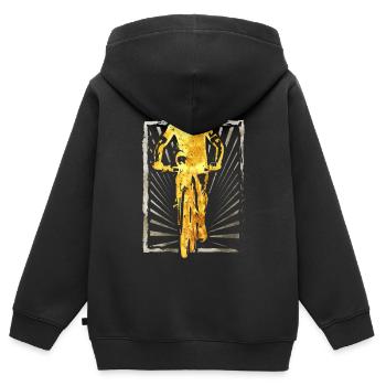 Mountainbike | Mountainbiker | Mountainbiken | MTB - Kinder Premium Organic Zip Hoodie - Schwarz - Hinten - AI Model Kid Male (0cm)